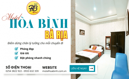Motel Hòa Bình Bà Rịa - Phòng đẹp, giá tốt, đặt phòng nhanh chóng